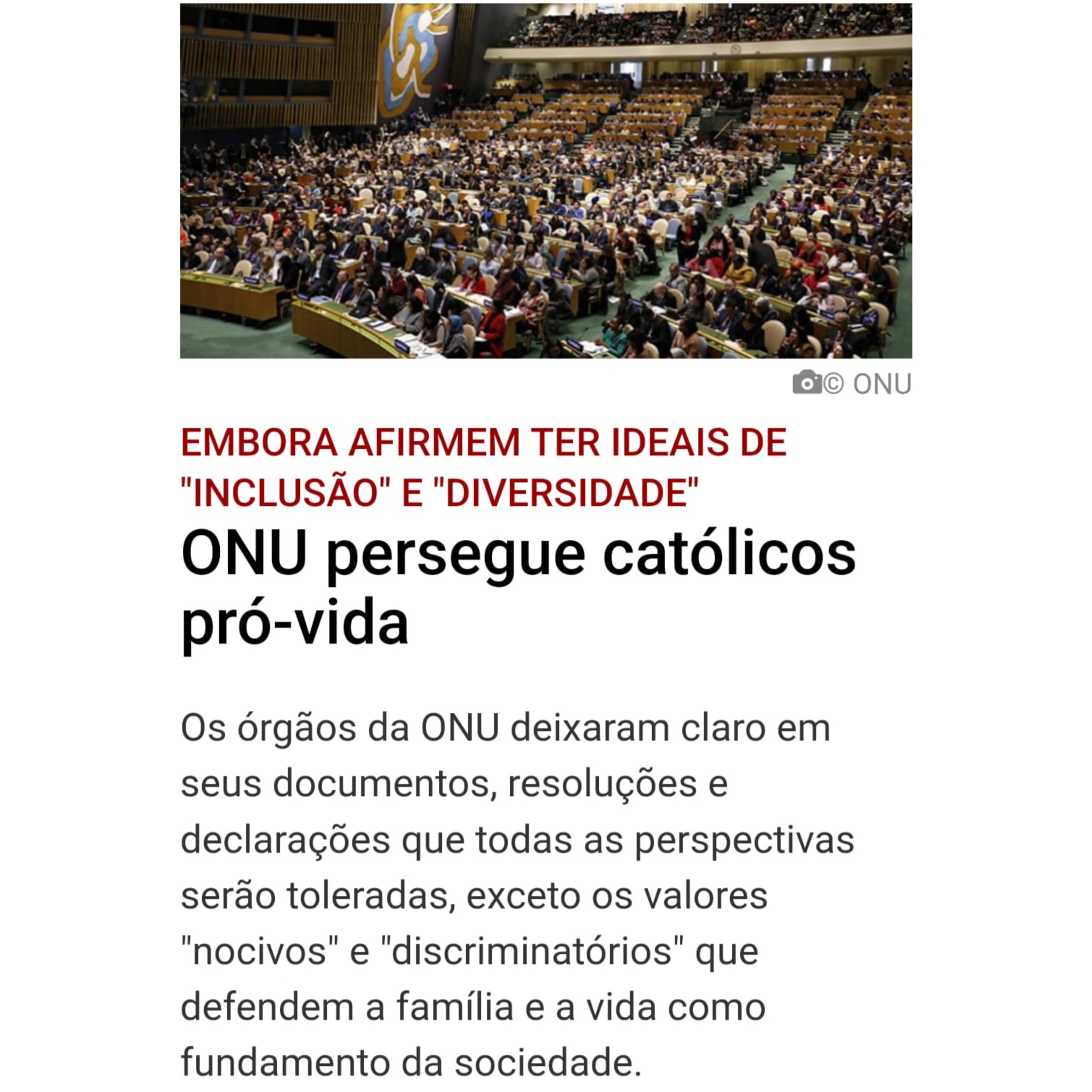 ONU X Vida